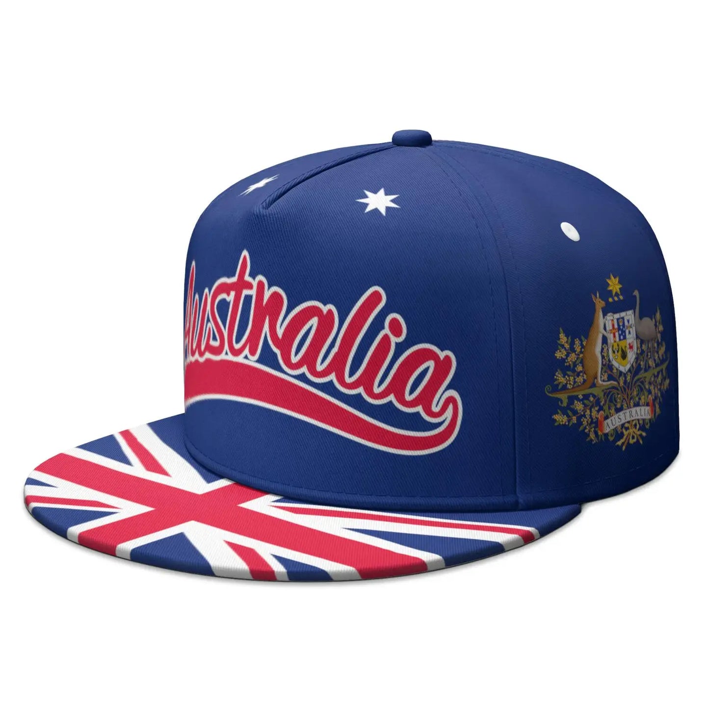 Australia Flag Custom Name Snapback Cap