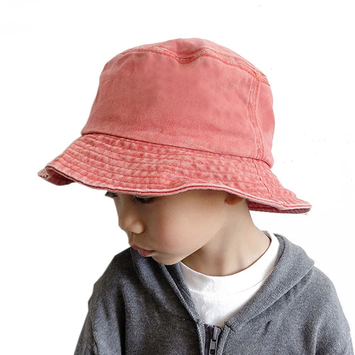 Kids Washed Denim Sun Bucket Hat