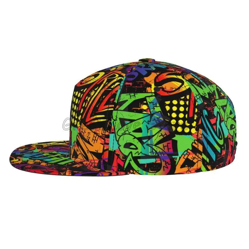 Colorful Graffiti Art Print Snapback Baseball Cap