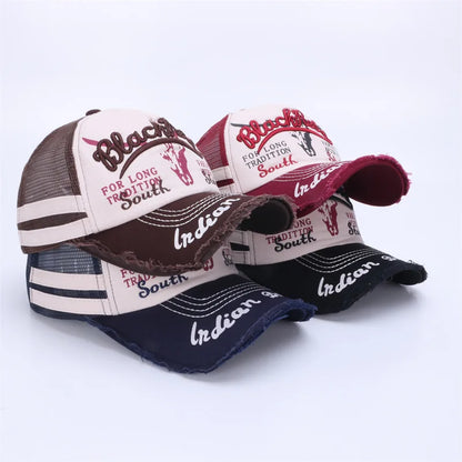 Retro Canvas Letter Baseball Cap