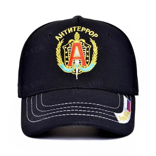 Alpha Russia Veteran Black Snapback Cap