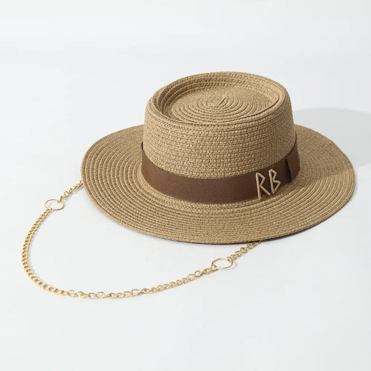 Elegant Ribbon Straw Women's Bucket Hat