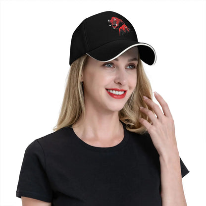 Funny Red Cow Mesh Outdoor Trucker Baseball Cap