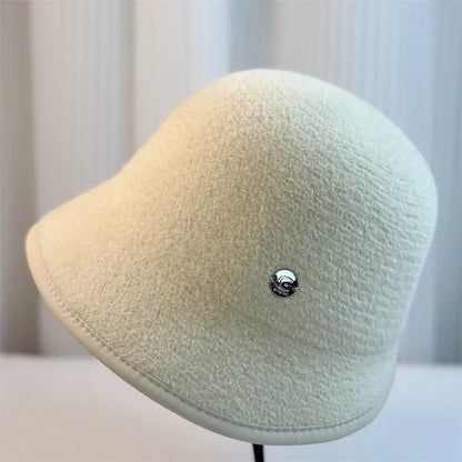 Retro Imitation Mink Hair Bucket Hat