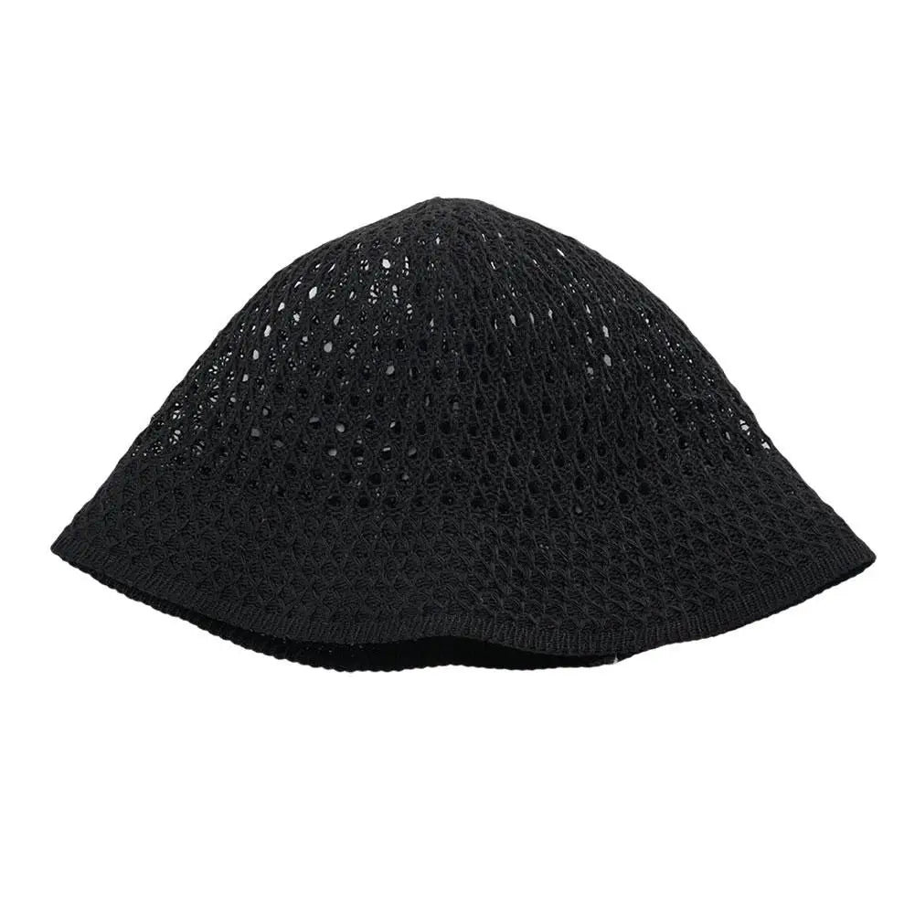Summer Breathable Hollow Knitted Crochet Bucket Hat