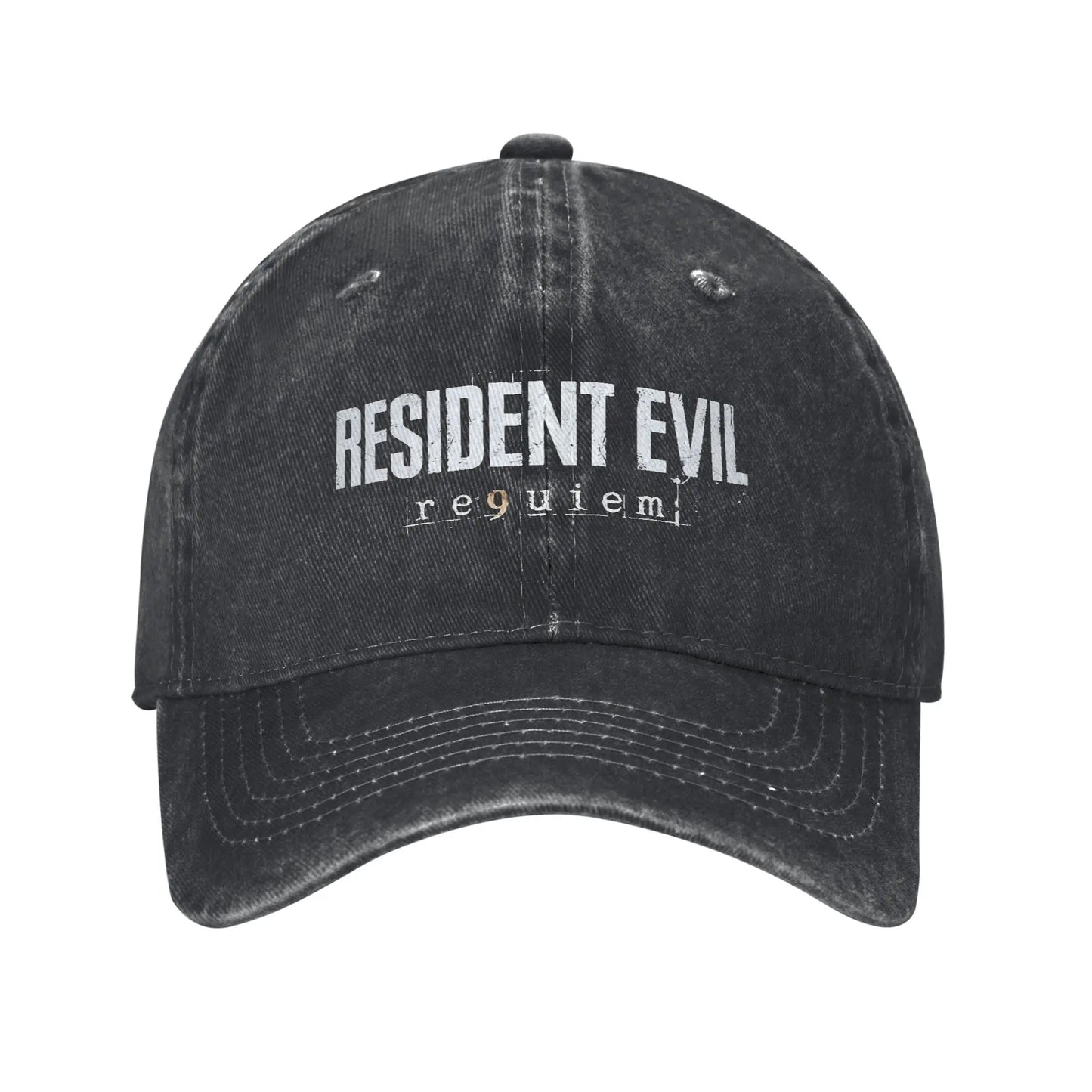 Resident Evil Requiem Logo Washed Snapback Baseball Cap