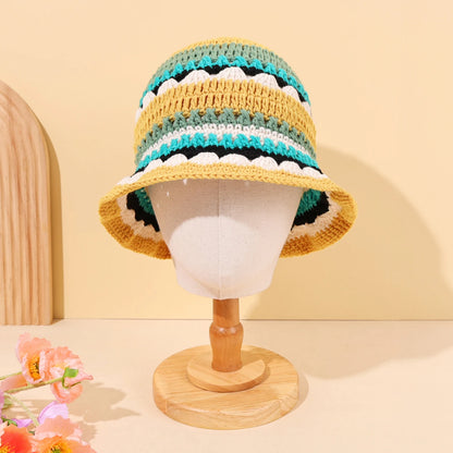 Handmade Sunflower Knitted Bucket Hat