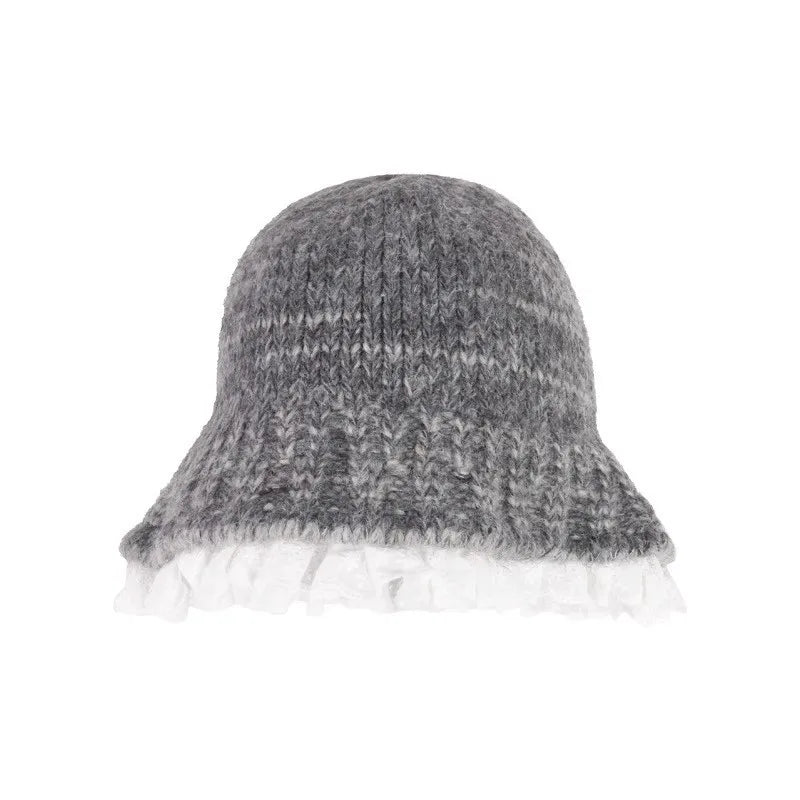 Korean Lace Knit Cute Bucket Hat