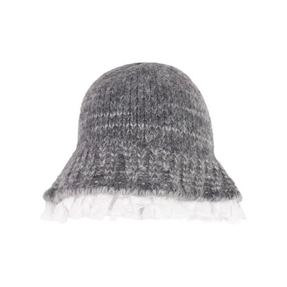 Korean Lace Knit Cute Bucket Hat