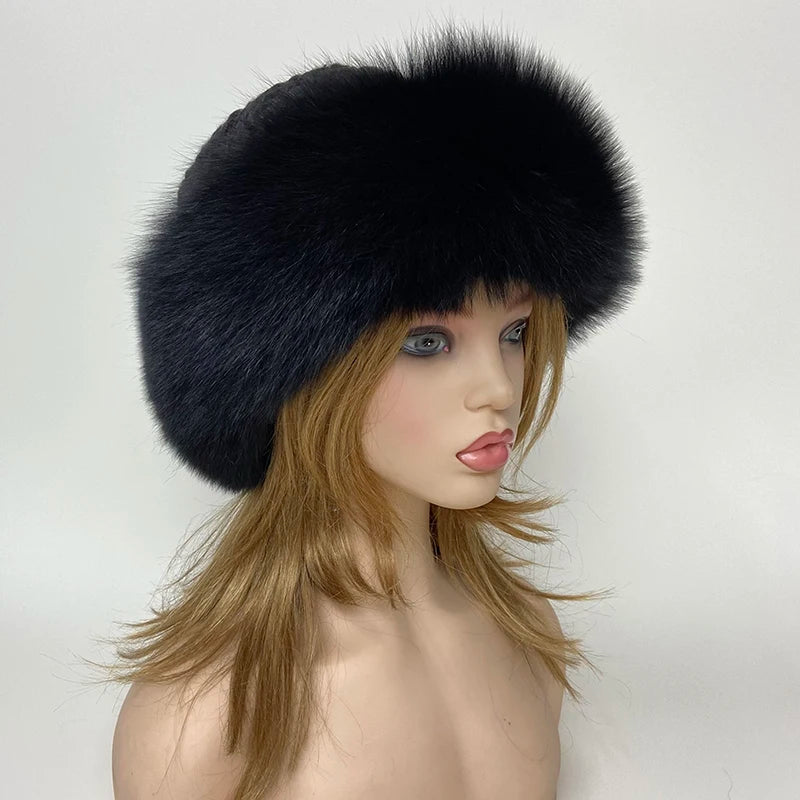 Fluffy Real Fur Winter Bucket Hat