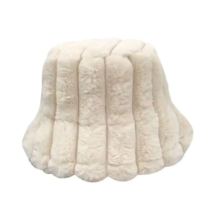 Winter Faux Fur Panama Bucket Hat