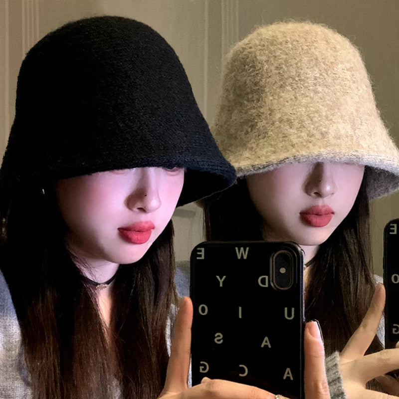 Retro Dome Wool Felt Bucket Hat