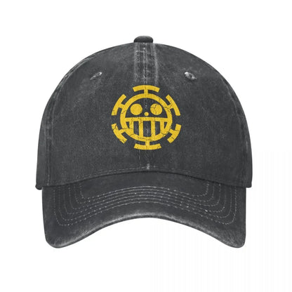 Skull One Piece Anime Vintage Baseball Cap