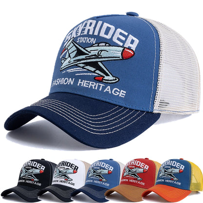 Sky Rider Embroidered Breathable Mesh Baseball Cap