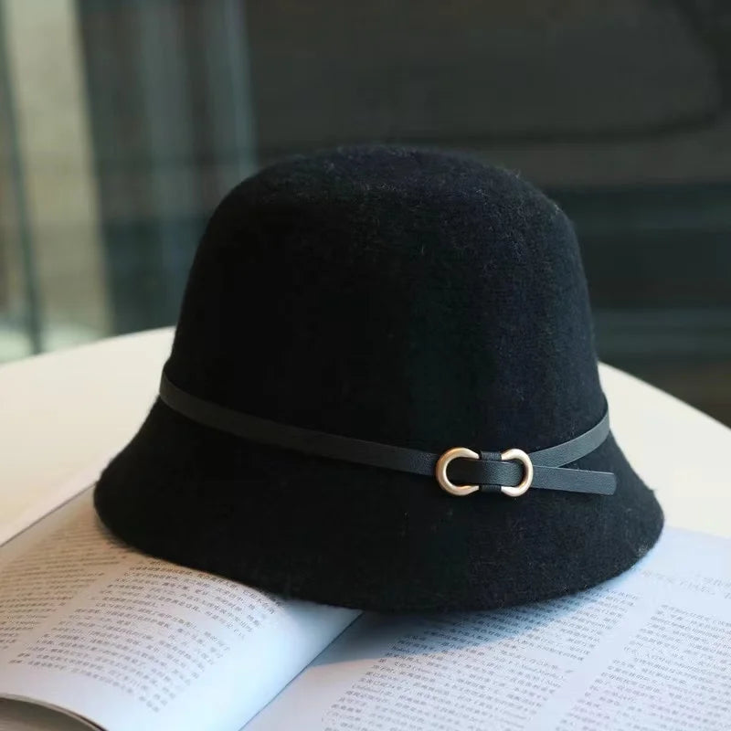 Thick Wool Plush Winter Bucket Hat