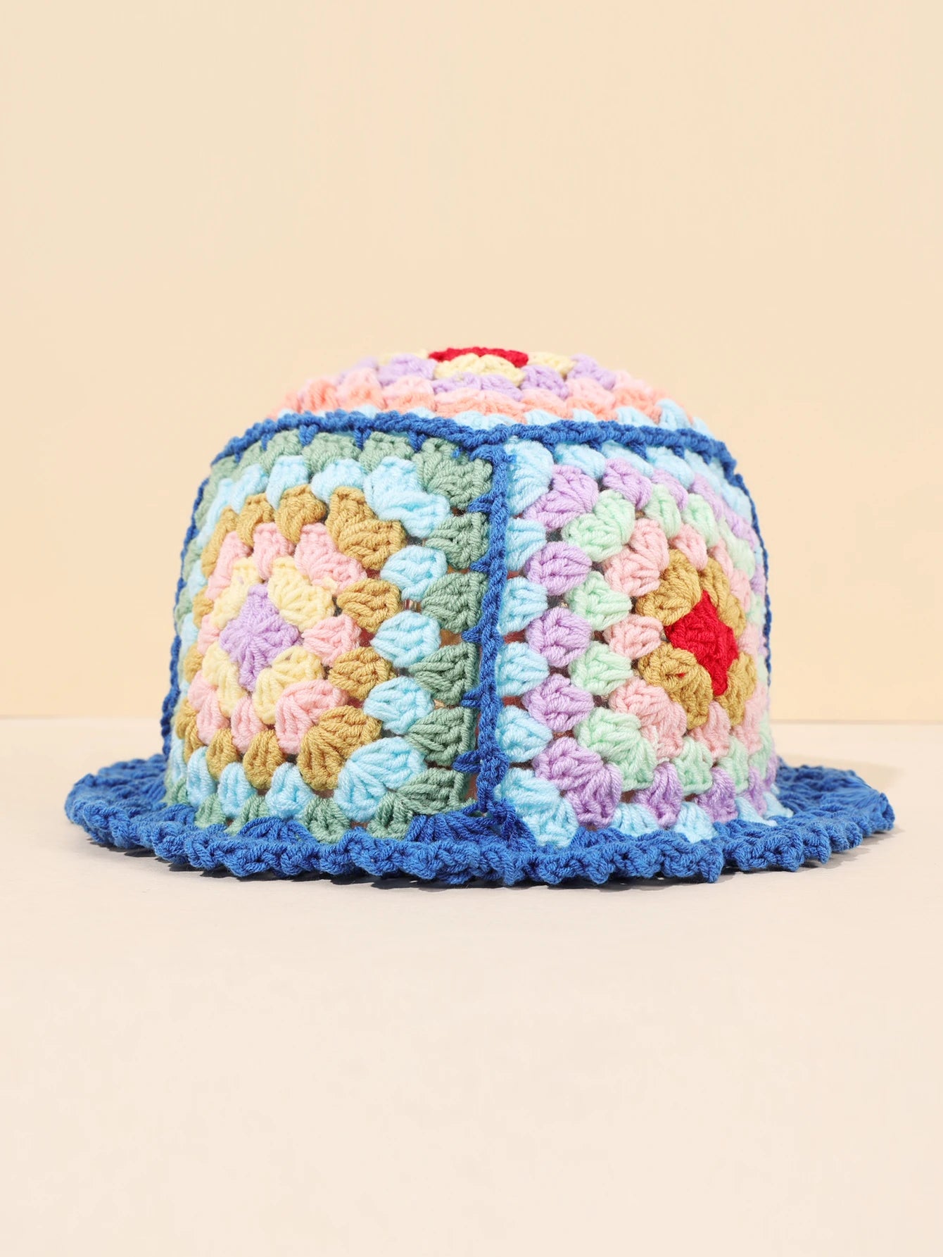 Flower Wool Knitted Insulated Double Wear Bucket Hat