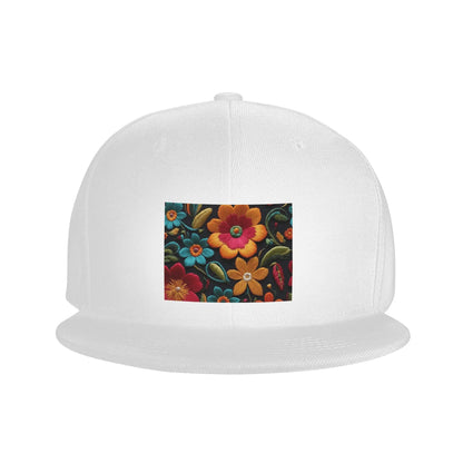 Mexican Vintage Floral Rebozo Pattern Snapback Cap
