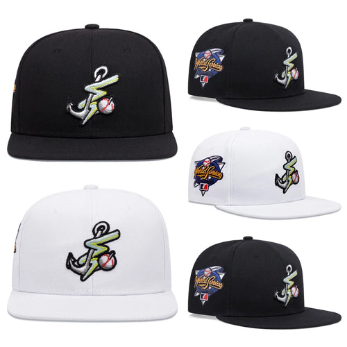 Tennis Hook Embroidery Flat Brim Hip Hop Cap Unisex