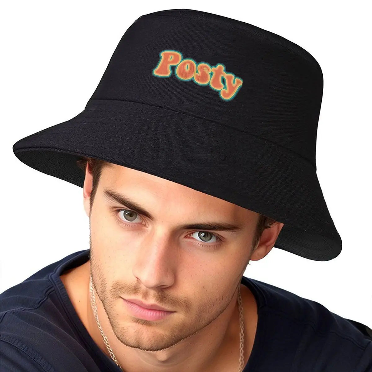 Posty Retro Groovy Fan Text Winter Bucket Hat