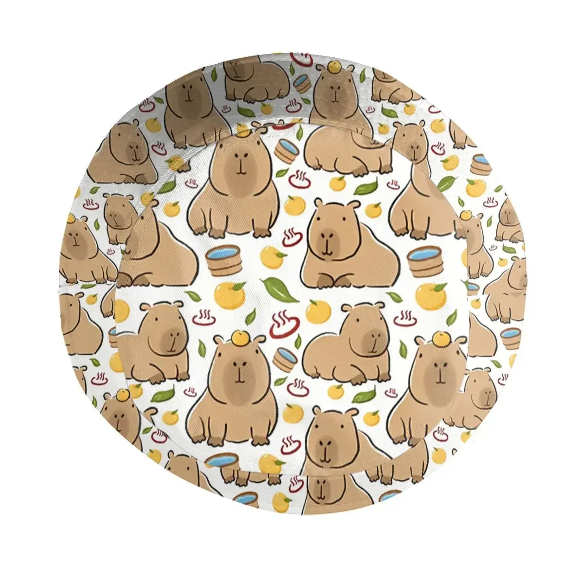 Cute Capybara Print Summer Bucket Hat