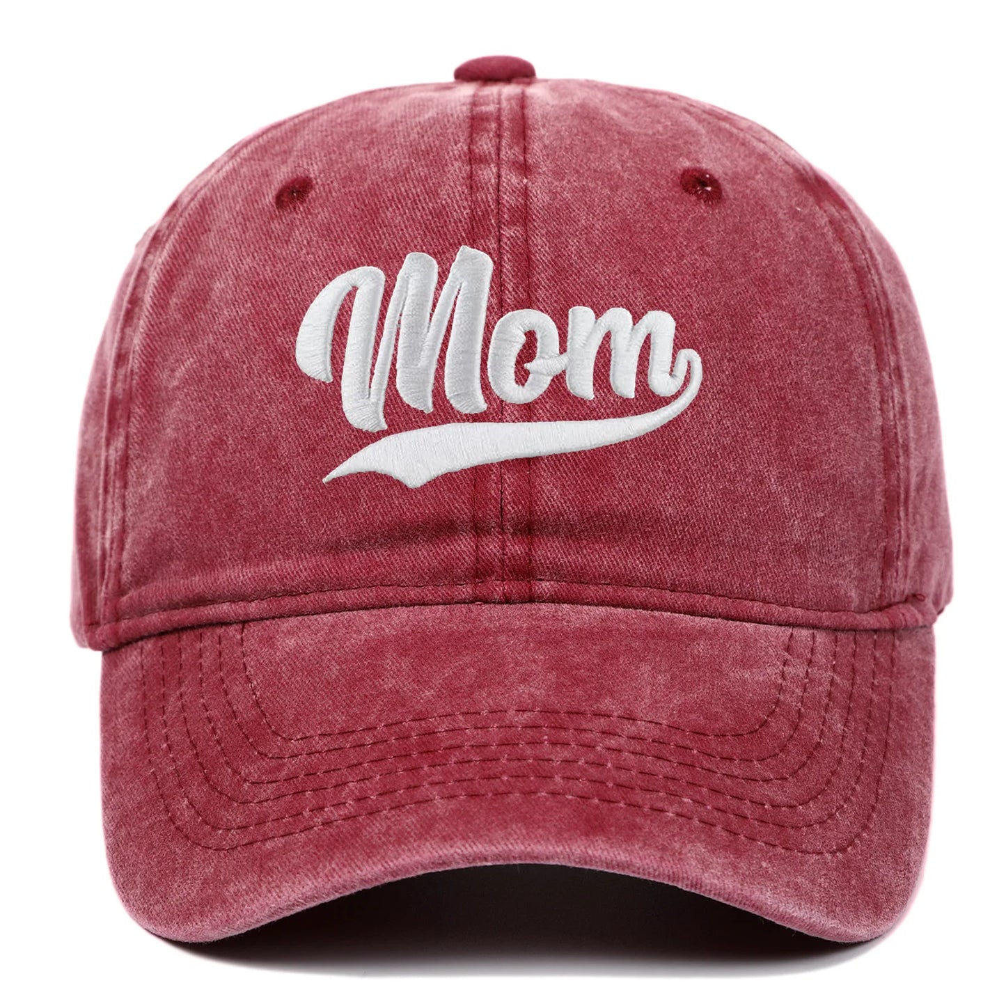 DAD MOM Embroidered Retro Washed Baseball Cap