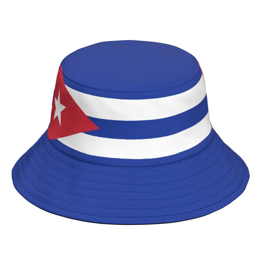 Custom Cuban Flag Print Bucket Hat
