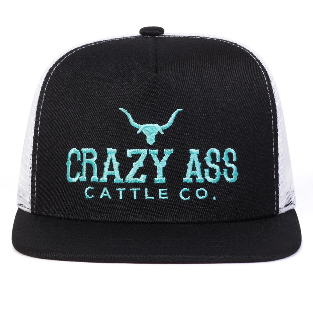 Unisex CRAZY ASS CATTLE CO Embroidery Hip-hop Net Hats