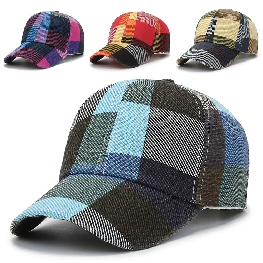 Plaid Adjustable Baseball Cap