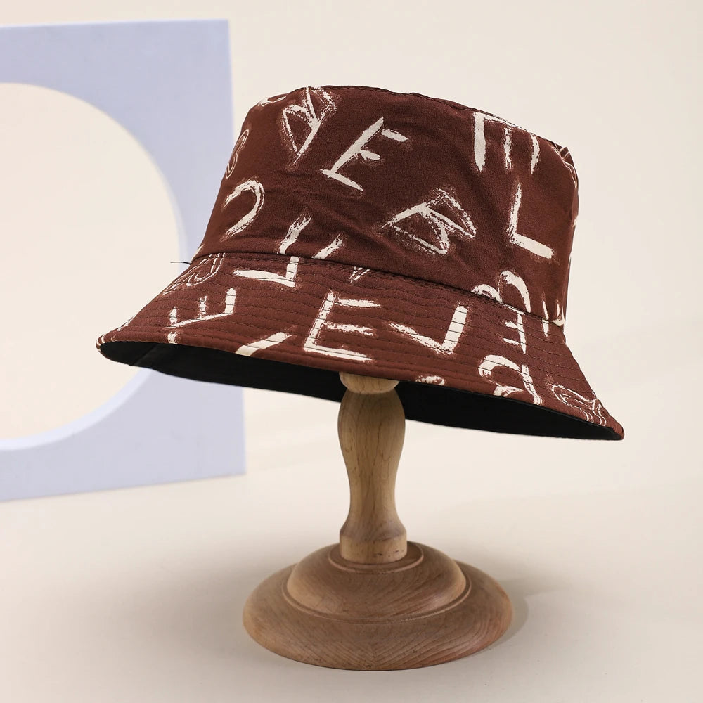 Letter Print Fashion Bucket Hat