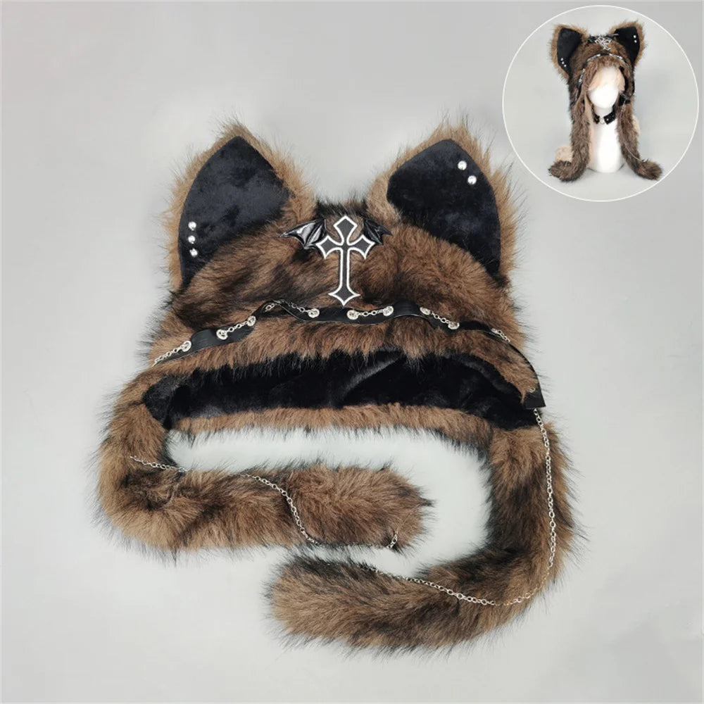 Gothic Punk Cat Ear Bucket Hat