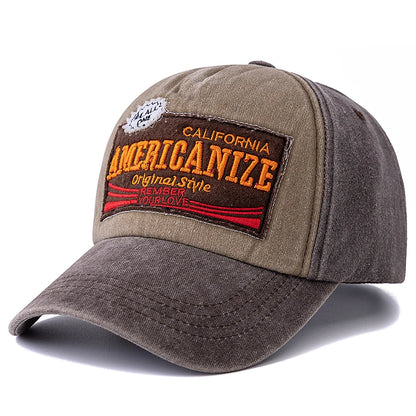 Washed Cotton Vintage Letter Dad Baseball Cap