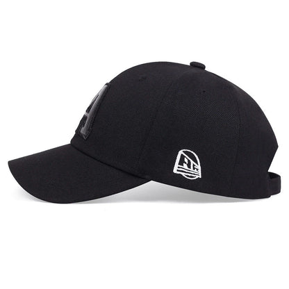 Unisex A Letter Leather Label Embroidery Baseball Caps