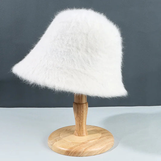 Women's Faux Fur Warm Bucket Hat