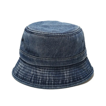 Unisex Solid Cotton Packable Bucket Hat