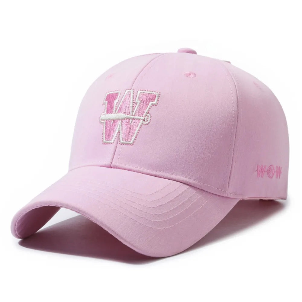 W Letter Cotton Trucker Baseball Cap