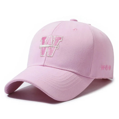 W Letter Cotton Trucker Baseball Cap