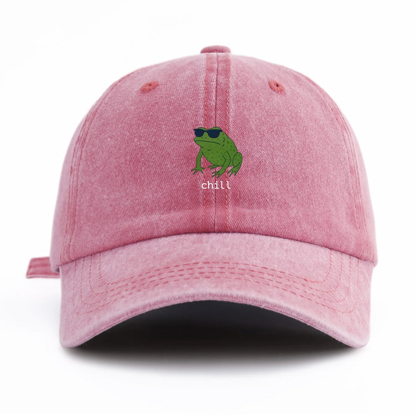 Chill Print Minimalist Retro Washed Baseball Cap