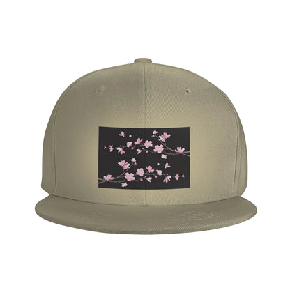 Cherry Blossom Floral Plant Pattern Snapback Cap