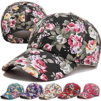 Women’s Floral Print Trucker Baseball Cap