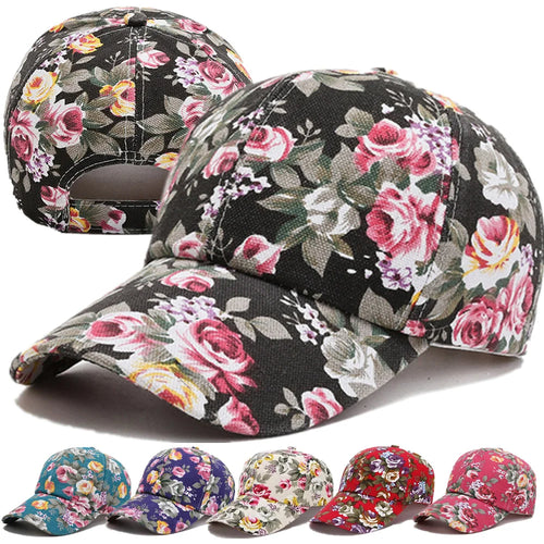 Women’s Floral Print Trucker Baseball Cap