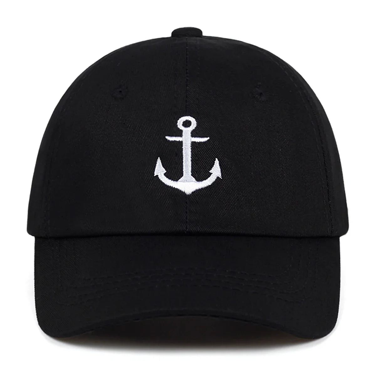 Unisex Ship Anchor Letter Embroidered Casual Baseball Cap