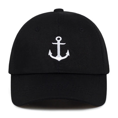 Unisex Ship Anchor Letter Embroidered Casual Baseball Cap