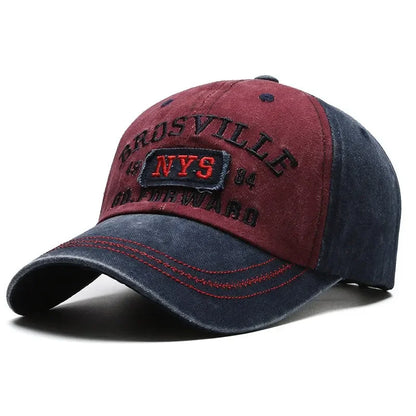 Casual Washed Embroidered Curved Brim Baseball Cap