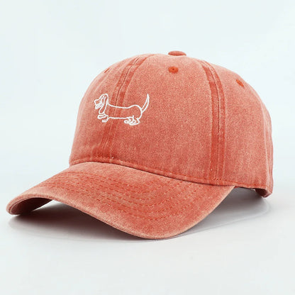Unisex Dog Patterned Embroidered Baseball Cap