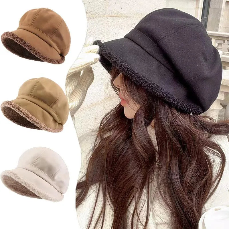 Vintage Raw Edge Winter Bucket Hat