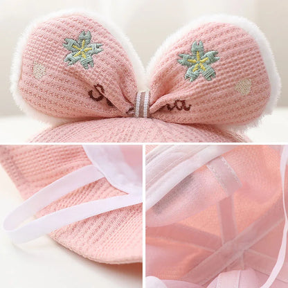 Princess Ruffle Bow Rabbit Baby Bucket Hat
