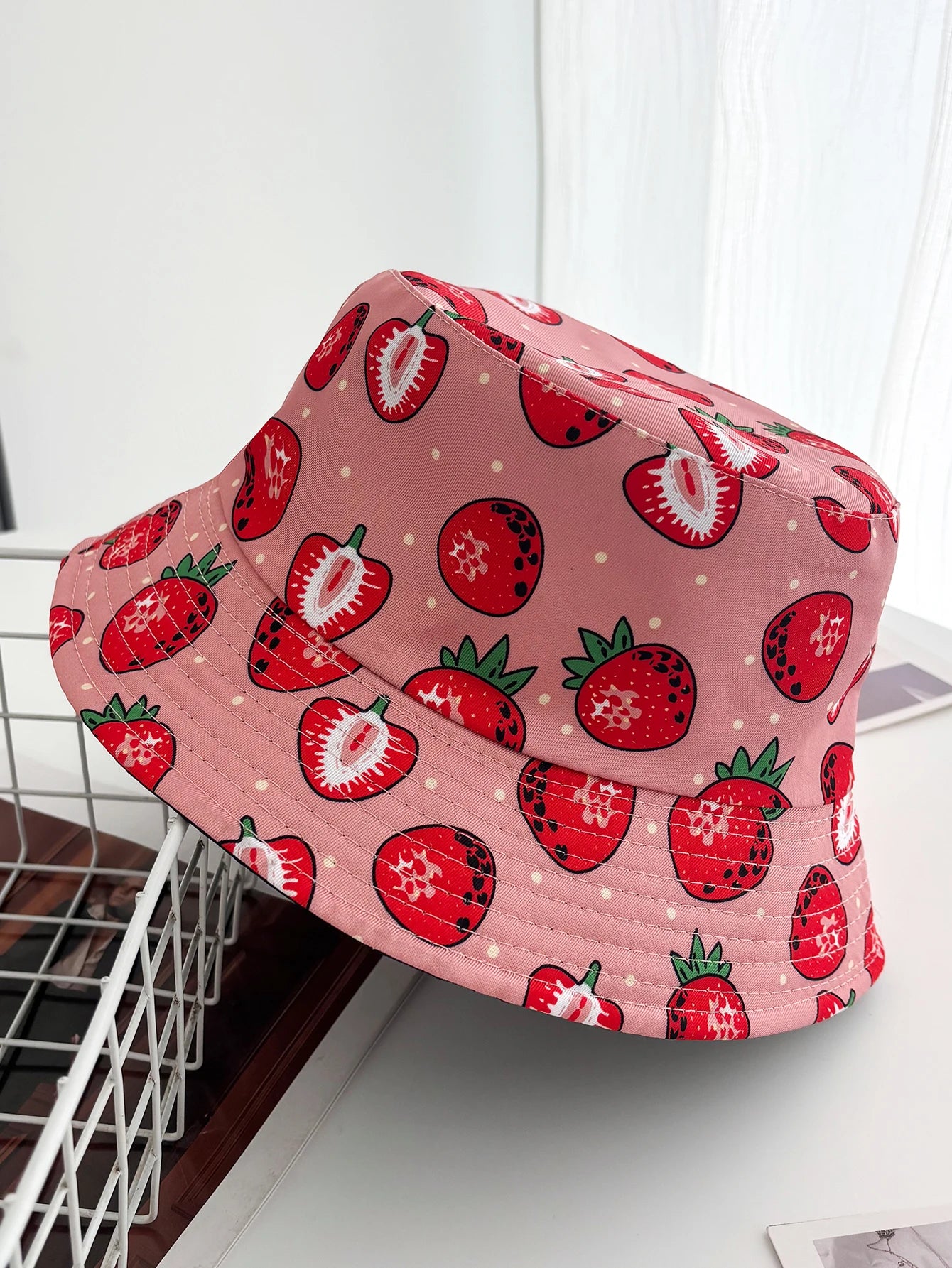 Unisex Vintage Cartoon Print Bucket Hat