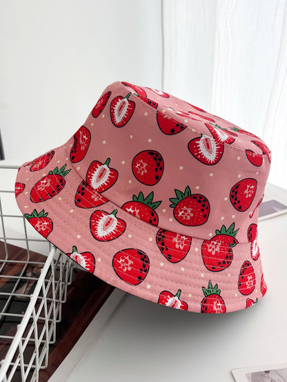 Unisex Vintage Cartoon Print Bucket Hat