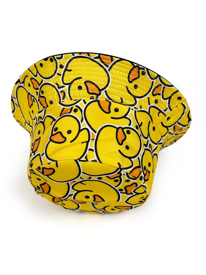 Reversible Cartoon Print Duck Bucket Hat Unisex