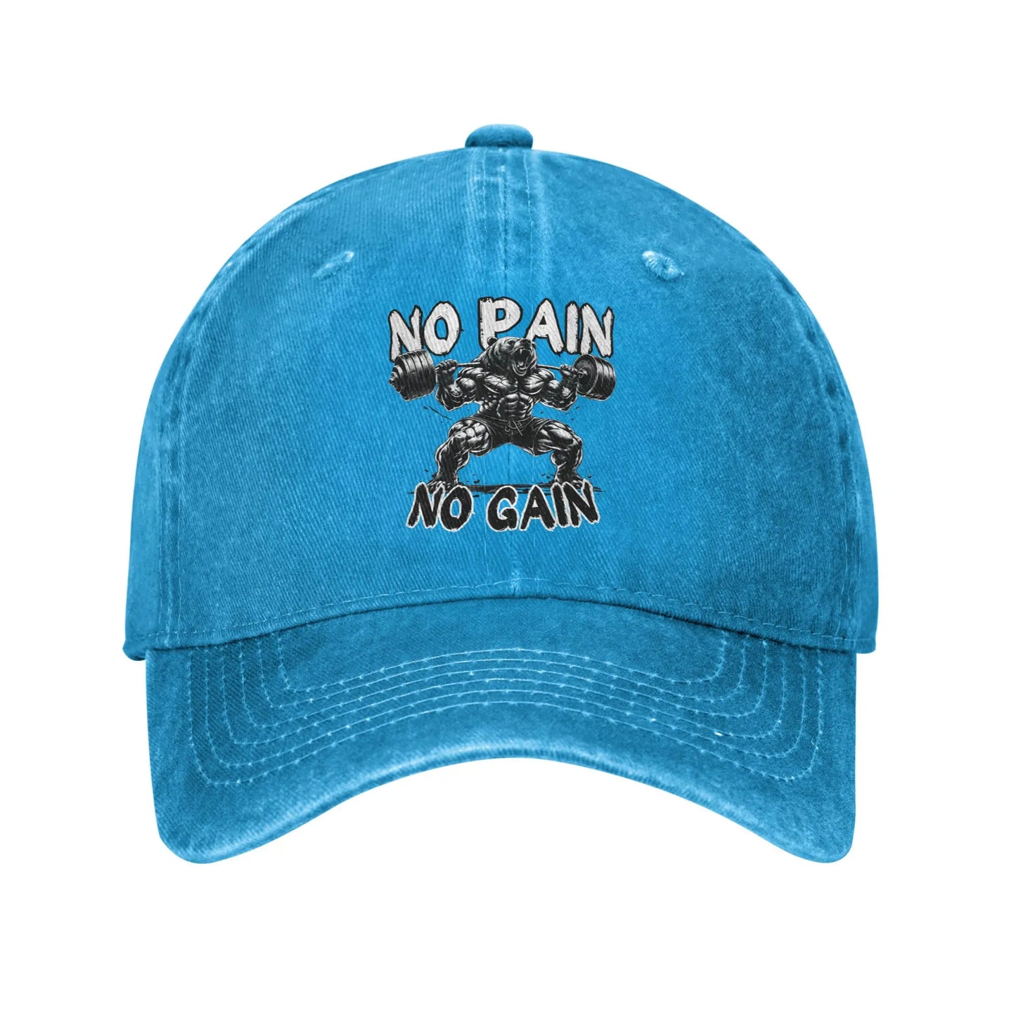 No Pain No Gain Washed Baseball Cap
